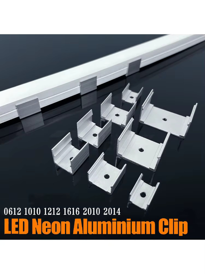 YSRSAI LED Neon Rohr Halter Clips aus Aluminium und Silikon in Silber für WS2811 WS2812B Streifen Licht - Bild 7