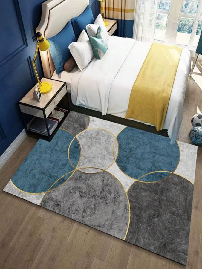 VIKAMA Moderner geometrischer Teppich für Wohnzimmer, Schlafzimmer und Küche - Bild 2