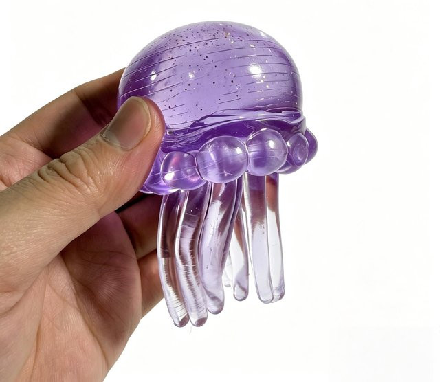 A Family Of Home Textiles Transparente Quallen Squishy Spielzeug Ball, Super Langsamer Rückprall, Dekompression Fidget Spielzeug - Bild 1
