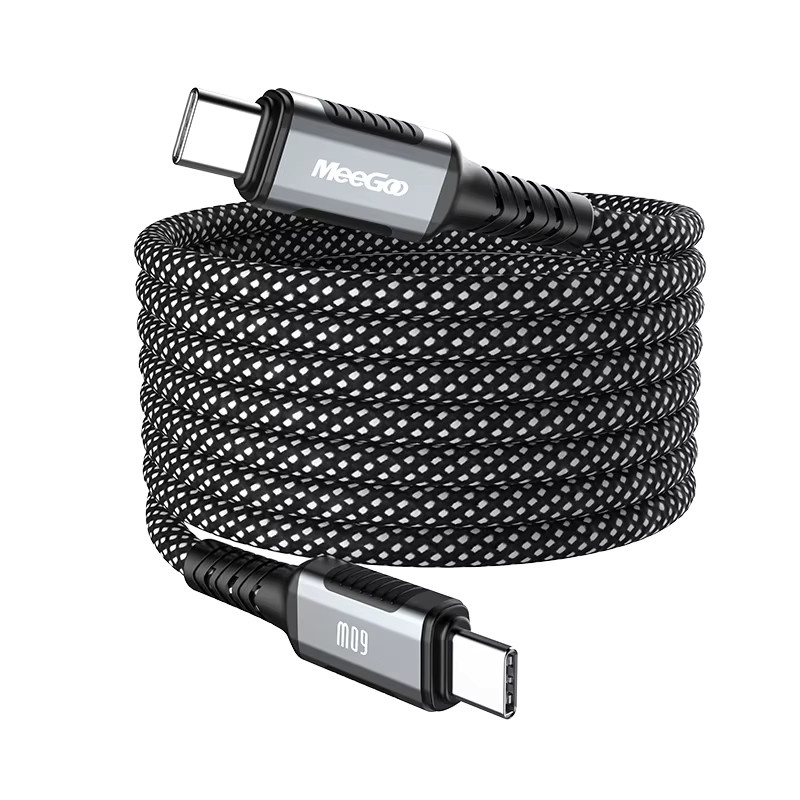 MeeGooPD 60W USB-C zu USB-C Schnellladekabel mit Magnetverschluss und Anti-Wickel-Funktion für Samsung, Huawei und Xiaomi - Bild 7