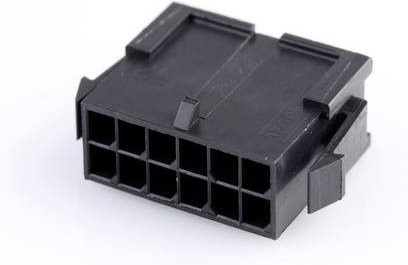 Molex Stiftgehäuse-Kabel 430201200 in Schwarz aus Kunststoff - Bild 1