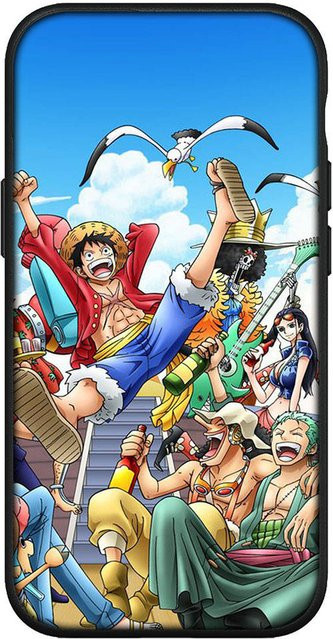 Handyhülle One Piece Anime Roronoa Zoro und Luffy von Bandai für Xiaomi Redmi Note 13 12 11 Pro Max und andere Modelle, Schwarz/Mehrfarbig - Bild 1