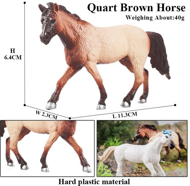Oenux Nutztiere Steed Fohlen Clydesdale Arabisches Pferd, Actionfiguren - Bild 1