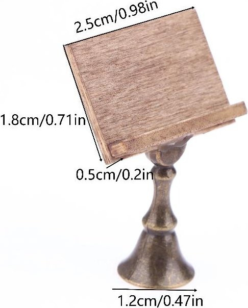 Yiran toy 1 Mini Magisches Buch Leseständer Puppenhausmöbel 1/12 - Bild 1
