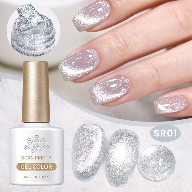 BORN PRETTY Katzenaugen-Magnetgel Nagellack, Silber, 10 ml - Bild 1