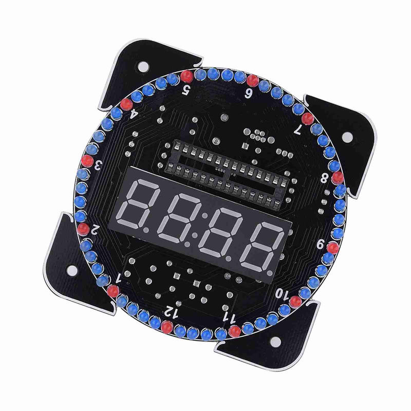 Tooarts DIY Digitale LED Temperaturuhr Kit mit WUSB Kabel und Animationen in Blau - Bild 6