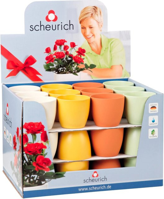 Scheurich Übertopf 920 Tabletop in Multicolor mit zeitlosem Design, Durchmesser: 7 cm, Höhe: 7 cm, Tiefe: 6,8 cm - Bild 1