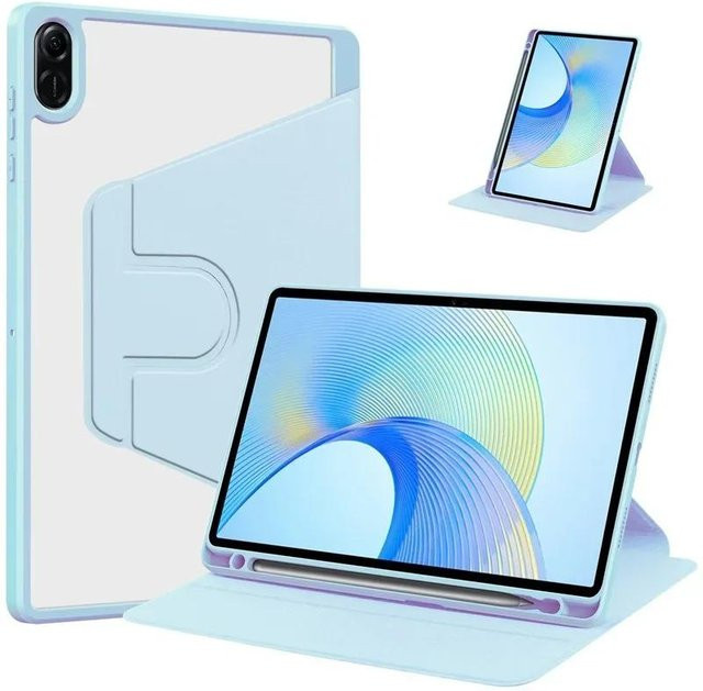 Huawei Honor Pad X8a Hülle mit Stifthalter und 360 Grad drehbarem Acryl-Ständer in Himmelblau - Bild 1