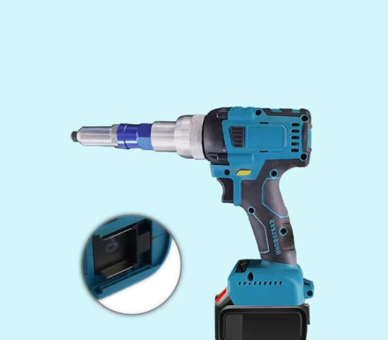 Elektrische Nietmutterpistole für Makita 18 V Akku, bürstenloser Bohreinsatz für 2,4–4,8 mm, automatisches Nietwerkzeug in Blau - Bild 2
