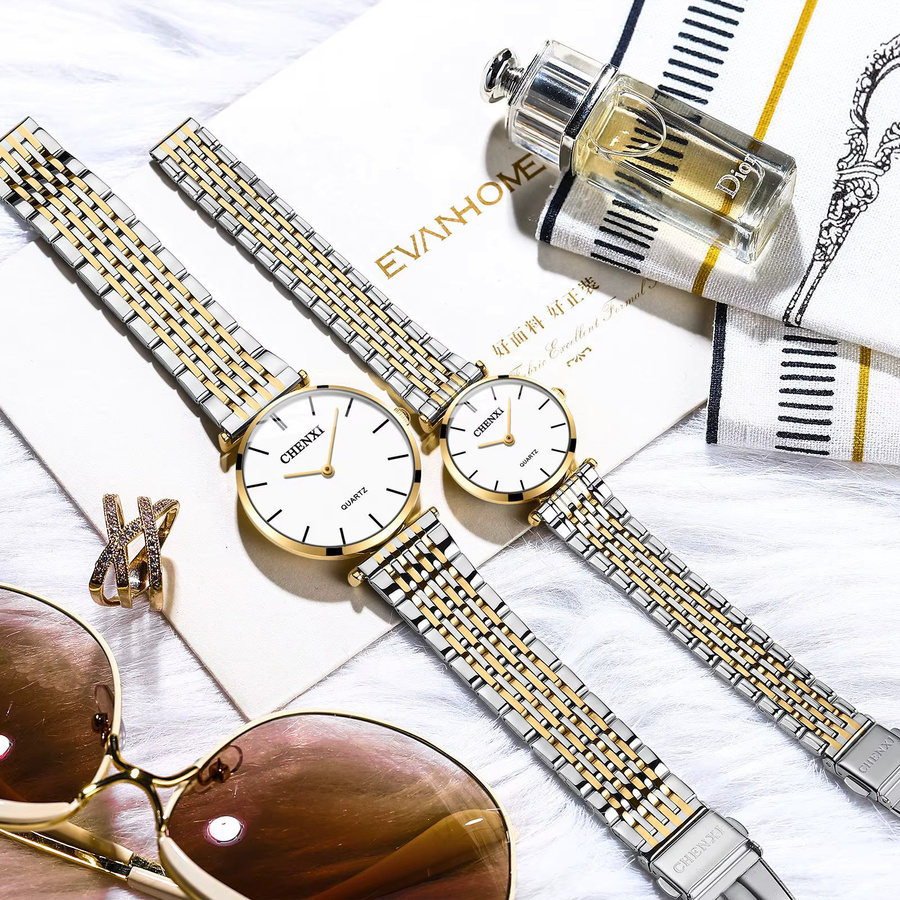 CHENXI Armbanduhr Edelstahl, Quarz, Datum, Herren - Bild 2