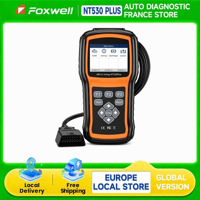 FOXWELL NT530 Plus OBD2-Scanner für BMW: Bidirektionales Diagnose-Scan-Tool für alle Systeme und Wartungsdienste in Schwarz - Bild 1