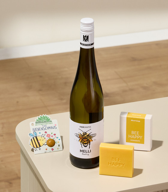 BLUME2000 Geschenkset Bee Happy Wein 750 ml - Bild 1