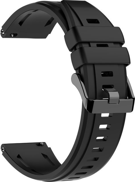 Uhrenarmband Silikon, 22 mm, Schwarz, Unisex - Bild 1