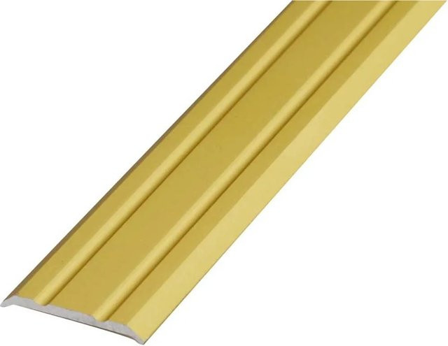 Arcansas Übergangsprofil aus Aluminium in Gold, B/H/L: 38 mm x 2 mm x 900 mm - Bild 1
