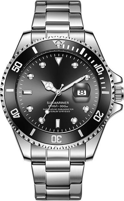 guangchang02 Armbanduhr Edelstahl, Quarz, 43 mm, Herren, Schwarz - Bild 1