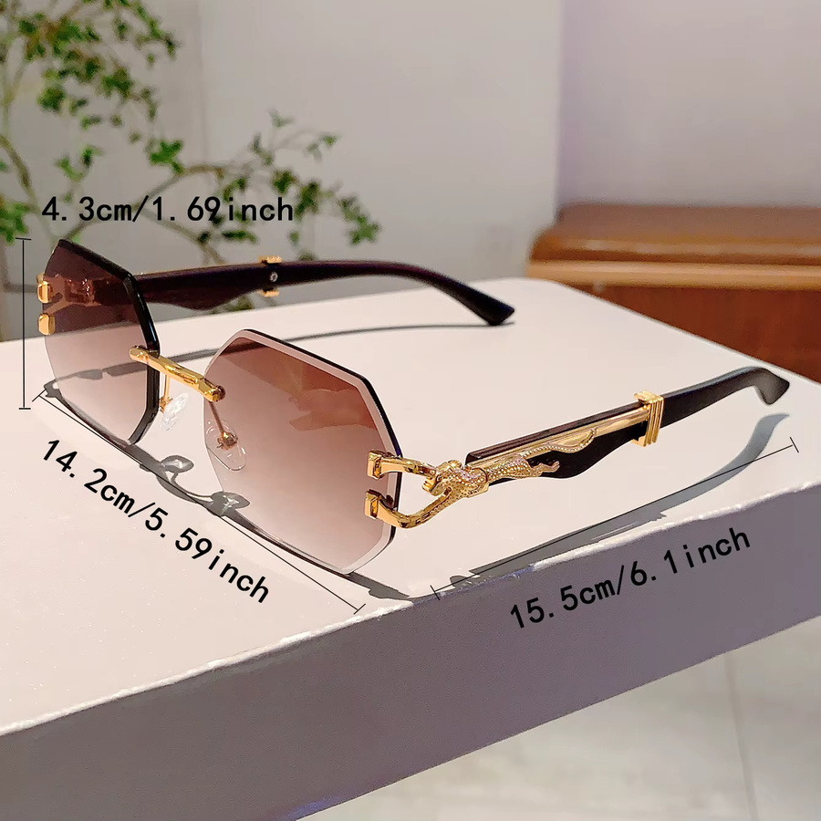 KAMMPT Sonnenbrille, randlos, hexagonal, Metall, Damen, brown - Bild 2
