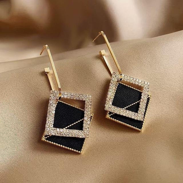 Wucifang Jewelry Ohrringe, Gold, Schwarz, Damen - Bild 1