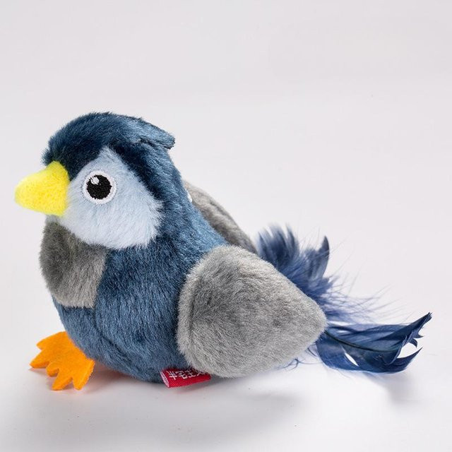 Lustiger Katzenstab, Plüsch-Katzenspielzeug, zwitschernder Vogel - Bild 1