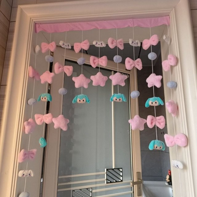 Hatsune Miku Anime Türvorhang Bandai Kawaii Mädchen Design in Pink - Bild 1