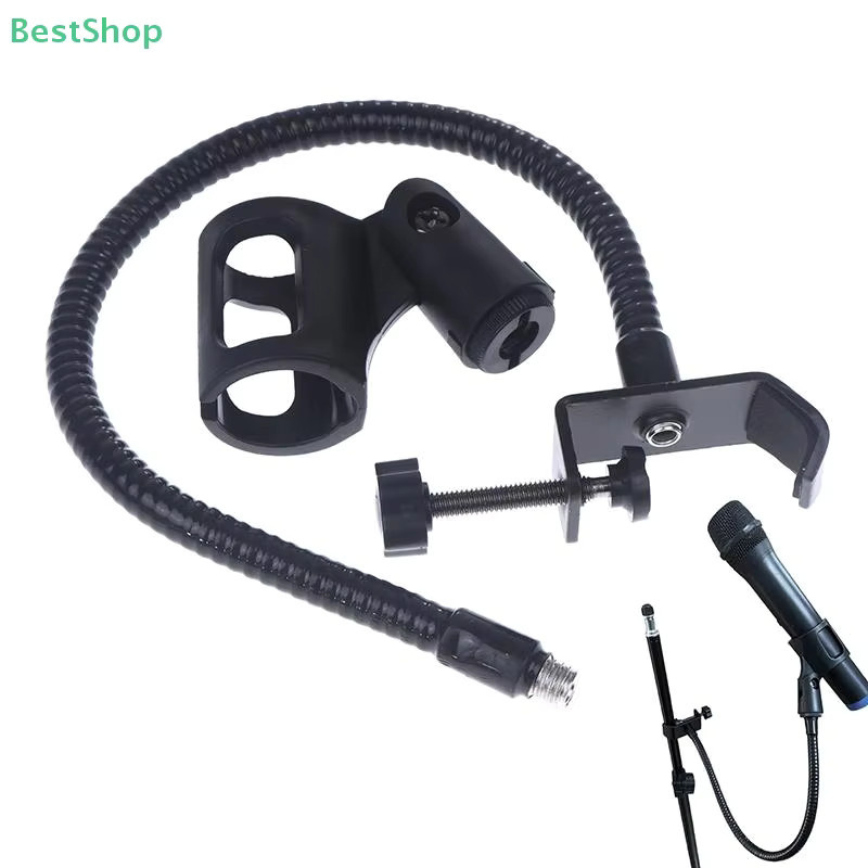 Multifunktionales Universal-Stativ für Handy und Tablet mit kapazitivem Mikrofon-Schlauchclip in Schwarz - Bild 2