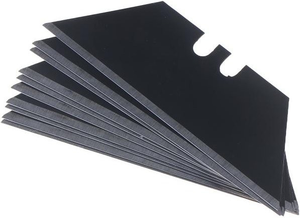 eelhoe Ersatzmesser aus Stahl in Trapezform für DIY Kunst- und Bastelschneider, Schwarz, 10 Stück - Bild 1