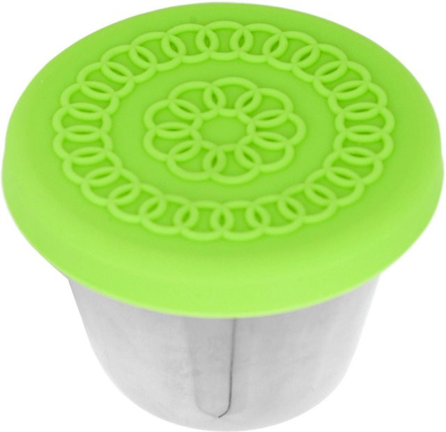 Koogeelife Edelstahl Behälter für ätherische Öle und Gewürze mit Silikondeckel in Green - Bild 1