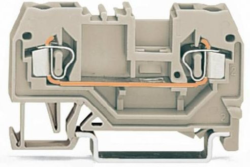 WAGO 280-992 Durchgangsklemme 5mm Zugfeder Grau 100 Stück - Bild 1