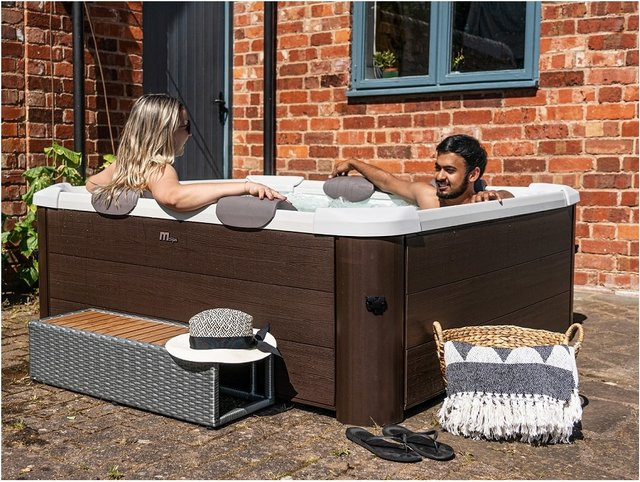 MSpa Whirlpool Frame TRIBECA XXL aufblasbar in Holz-Optik mit MSPA App, UVC und WiFi - Bild 1
