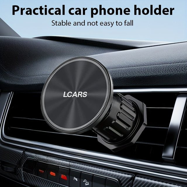 LCARS Magnetische Autotelefonhalterung für den Lüftungsschlitz in Schwarz mit 6 N52-Magneten als universelle Handyhalterung für dein iPhone 15 - Bild 1