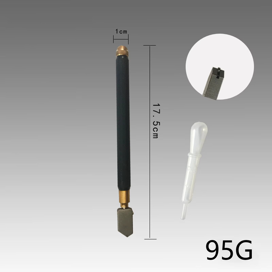 TOYO TC-17 Ölglasschneider mit Metallgriff und Diamant-Schneidwerkzeug in Schwarz, Länge: 17,5 cm - Bild 4