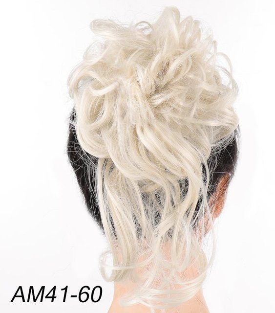 Bybrana Haarknoten, lockiges Haarband, Damen, Schwarz, Braun beige - Bild 1