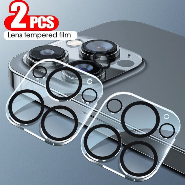 2er Set 3D Full Cover Objektivschutz aus gehärtetem Glas für Apple iPhone 17 Pro Max 16 15 14 13 mini Plus Air 16e in Transparent - Bild 1