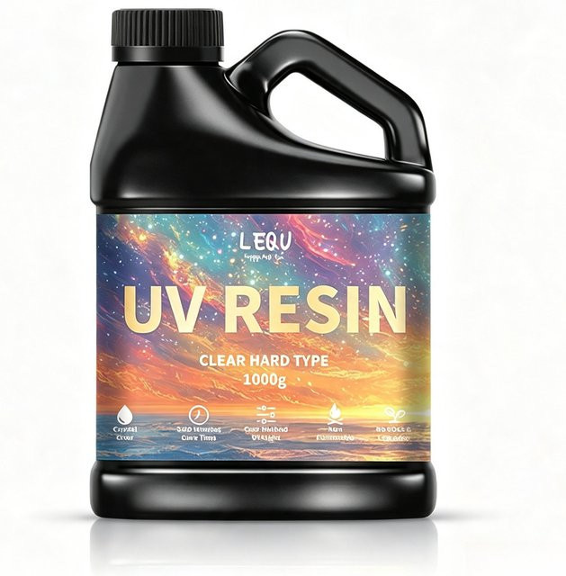 LEQU Happy And Fun UV-Harzkleber Transparent 1000 g für DIY-Resin-Projekte - Bild 1