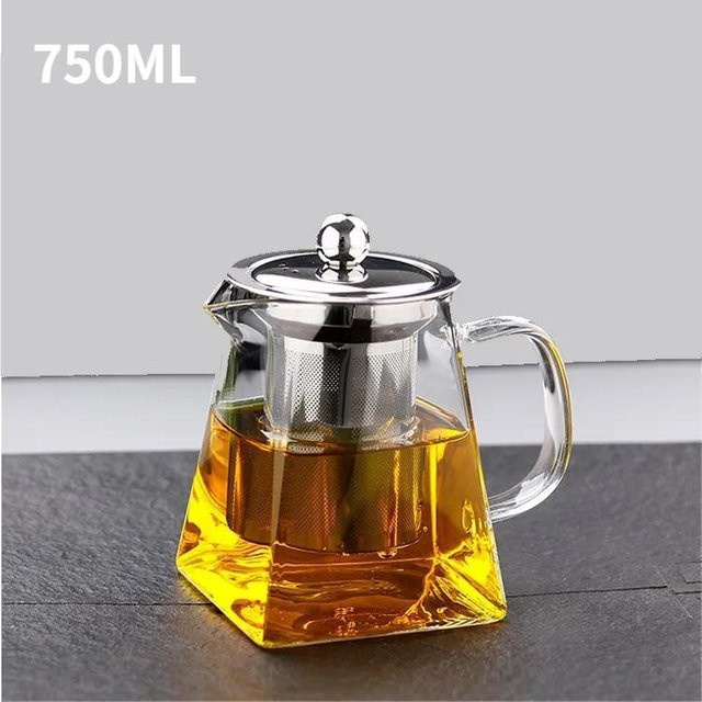 Glasteekanne mit integriertem Teesieb von Yiran Furniture, transparent - Bild 1