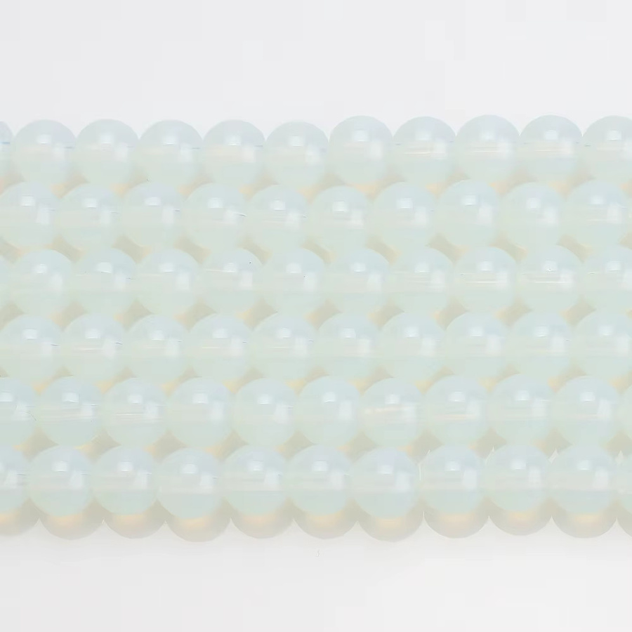 ZHUBI Perlen, Kristall Quarz, Weiß, 4/6/8mm, Unisex - Bild 5