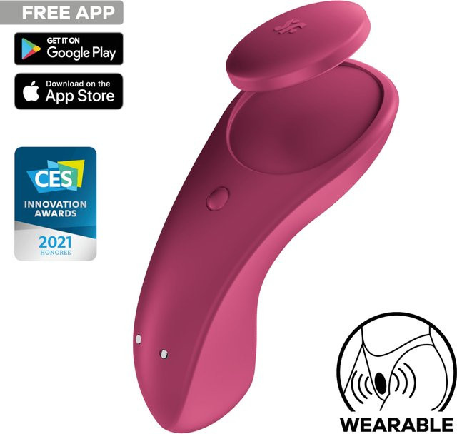 Satisfyer Sexy Secret Connect App Vibrator in Rot und Pink, Höhe: 8,5 cm - Bild 1