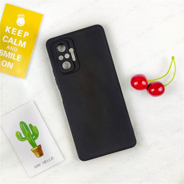 Xiaomi Silikon-Schutzhülle im quadratischen Design für Redmi Note 10 Pro, Redmi Note 10, Redmi Note 11 und Redmi Note 11 Pro Plus in Schwarz - Bild 1