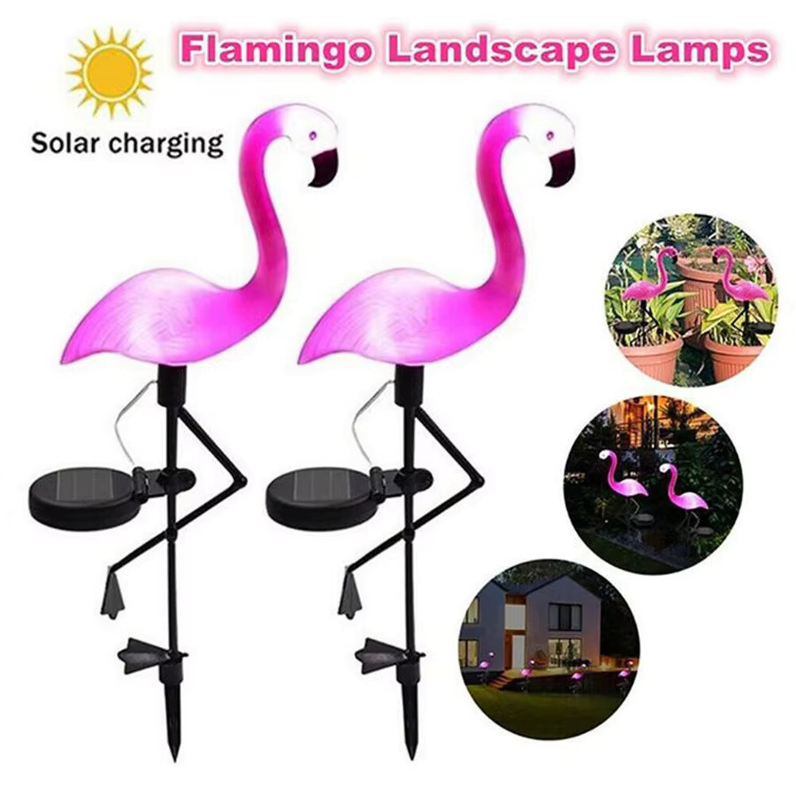 PAMNNY 3-in-1 Solar-Gartenleuchte Flamingo Pink mit Dämmerungssensor als wasserdichte Solar-Wegbeleuchtung für den Außenbereich - Bild 4