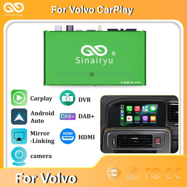 Sazy Auto Drahtloses CarPlay und Android Auto Modul für Volvo XC60 S60 V40 V60 XC90 S90 mit Airplay und Mirror Link - Bild 1