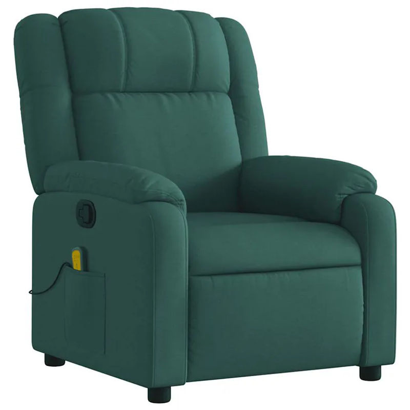 Vidaxl Ausklappbarer Massagesessel in Grün mit Stoffbezug im modernen Design - Bild 2