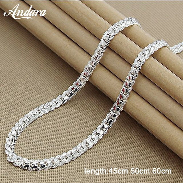 Andara Halskette, 925 Silber, 5 mm, Unisex - Bild 1