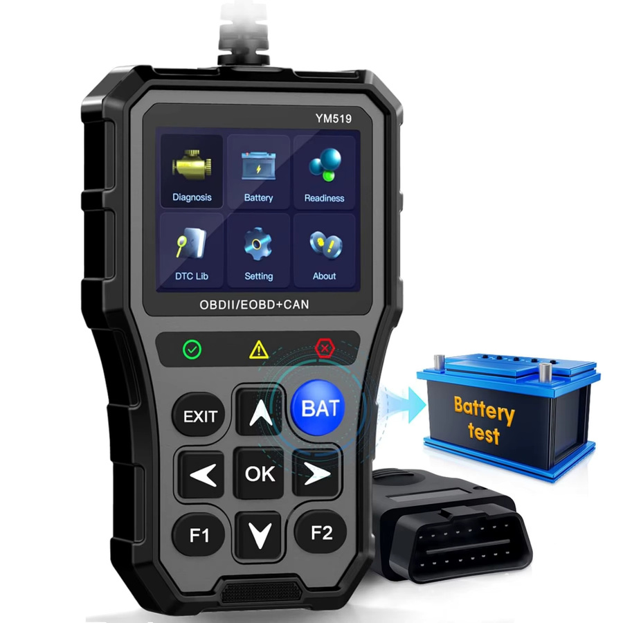 RUOGINSS OBD2-Scanner Auto-Code-Leser in Schwarz zum Lesen und Löschen von DTCs sowie zur Motorfehler-Diagnose mit Datengrafik und Spannungstest - Bild 6