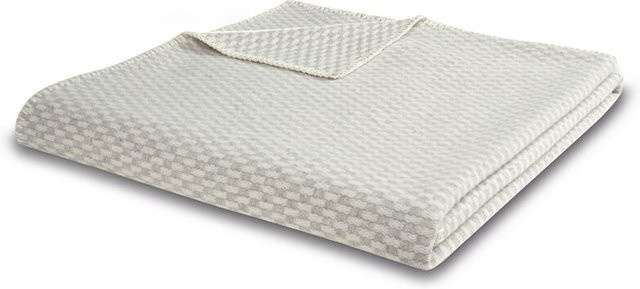 Biederlack Wohndecke aus Merinowolle in Beige - Bild 1