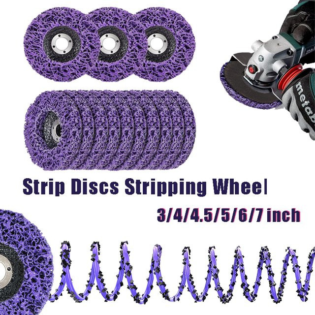 TQLQ Schleifscheibe Flap Disc Korallen Disc zum Entfernen von Rost und Reinigung für Winkelschleifer, Farbe: Lila, Durchmesser: 75 mm - Bild 1