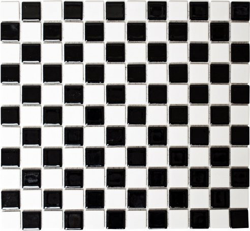 HuH Mosaikfliese Classic aus Keramik in Schwarz, Wandbelag und Bodenbelag, B/H: 30 x 32,6 cm - Bild 1