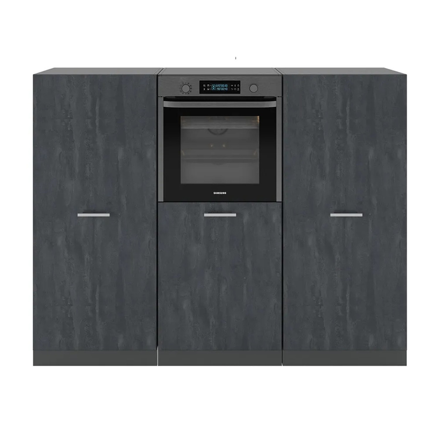 Vicco R-Line Küchenblock in Anthrazit, Breite: 180 cm, modern mit offenen Regalfächern und mattem Finish - Bild 2