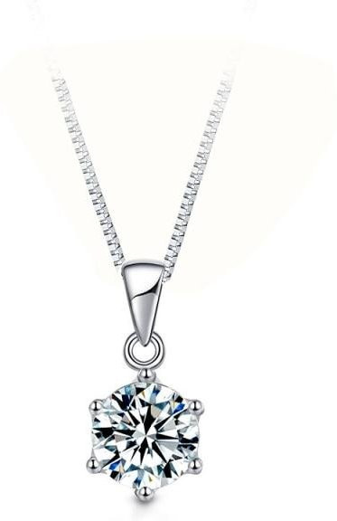 Halskette Allbestart, 925 Silber, Moissanit, Diamant, Damen - Bild 1