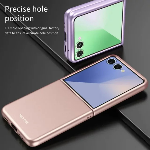 Stoßfeste Samsung Galaxy Z Flip 7 FE 6 5 4 3 Schutzhülle in Gold mit mikromattiertem Finish - Bild 1