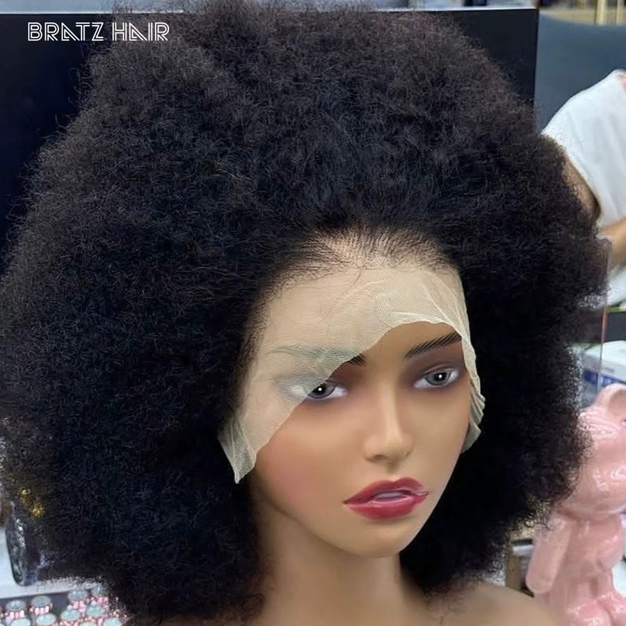Bratz Hair Yaki Glatte Perücke, 100% Echthaar, Afro Kinky Straight, Damen - Bild 2