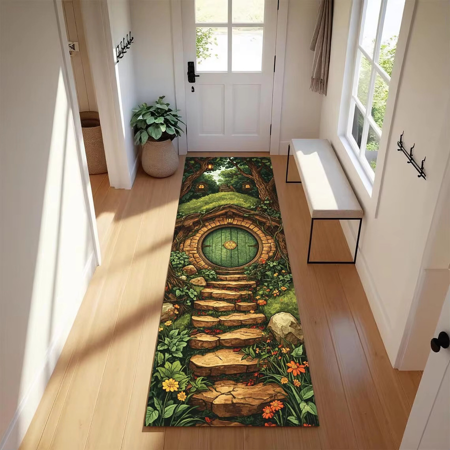 Dreamscape Fantasy Scene Entrance Runner Teppich, rutschfest, mehrfarbig, B/T: 120 x 40 cm - Bild 2